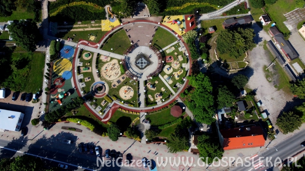 Pasłęk z lotu ptaka - lipiec 2021