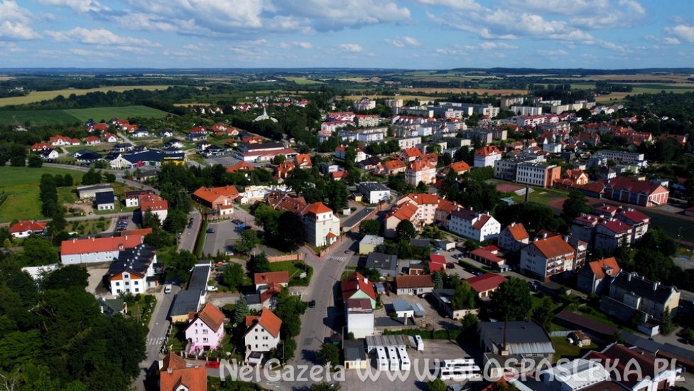 Pasłęk z lotu ptaka - lipiec 2021