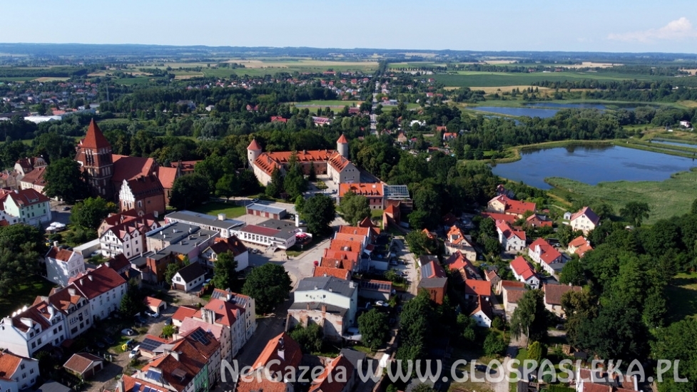 Pasłęk z lotu ptaka - lipiec 2021