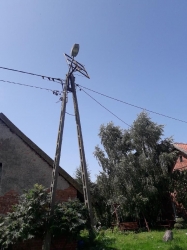 Zniszczone bocianie gniazdo