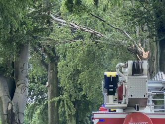 Połamane drzewa i kolizje