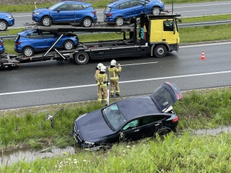 Wypadek w czasie ulewnego deszczu