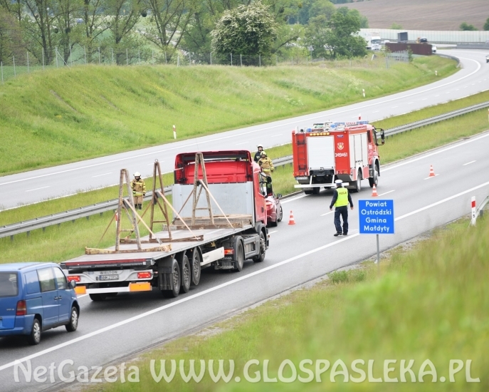 Wypadek w czasie ulewnego deszczu