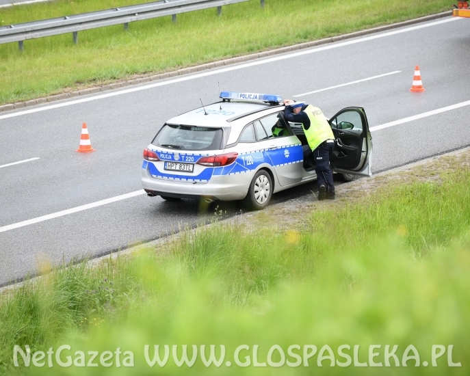 Wypadek w czasie ulewnego deszczu