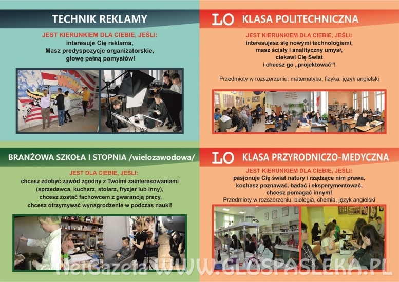 Zespół Szkół w Pasłęku – wiele kierunków!