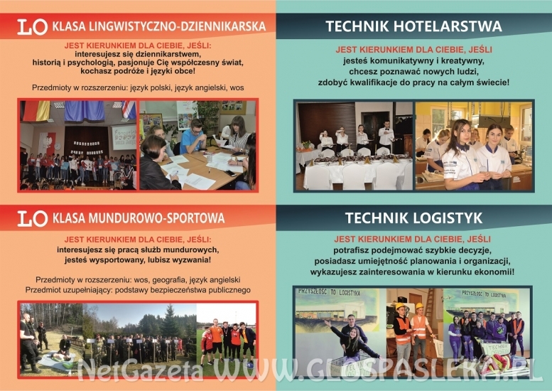 Zespół Szkół w Pasłęku – wiele kierunków!