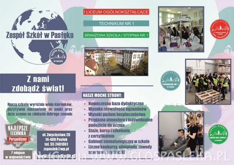 Zespół Szkół w Pasłęku – wiele kierunków!