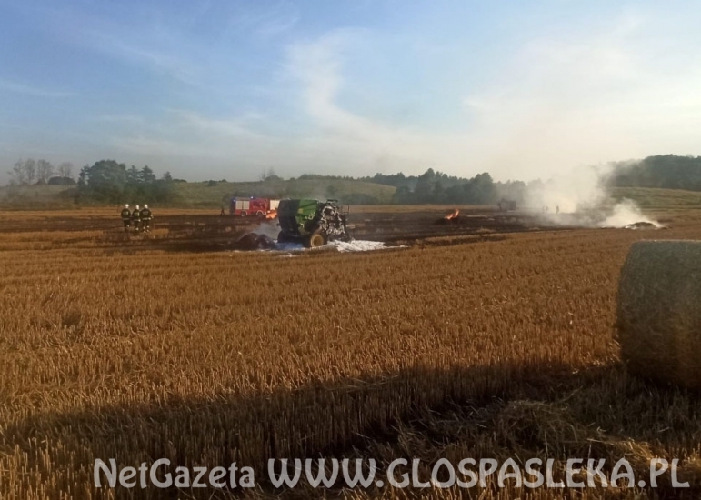 Pożar prasy i ścierniska