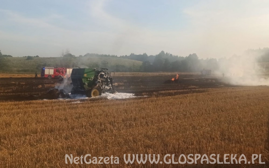 Pożar prasy i ścierniska